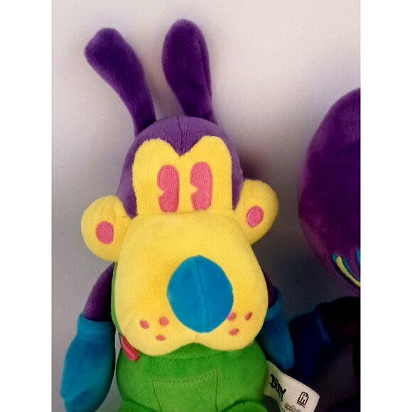 Bendy & Boris The Wolf 10" Plush Toys Glow In The Dark Neon Ink Stuffed Animals - Picture 7 of 10